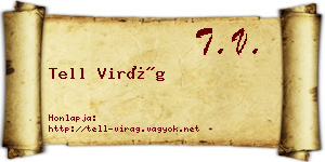 Tell Virág névjegykártya